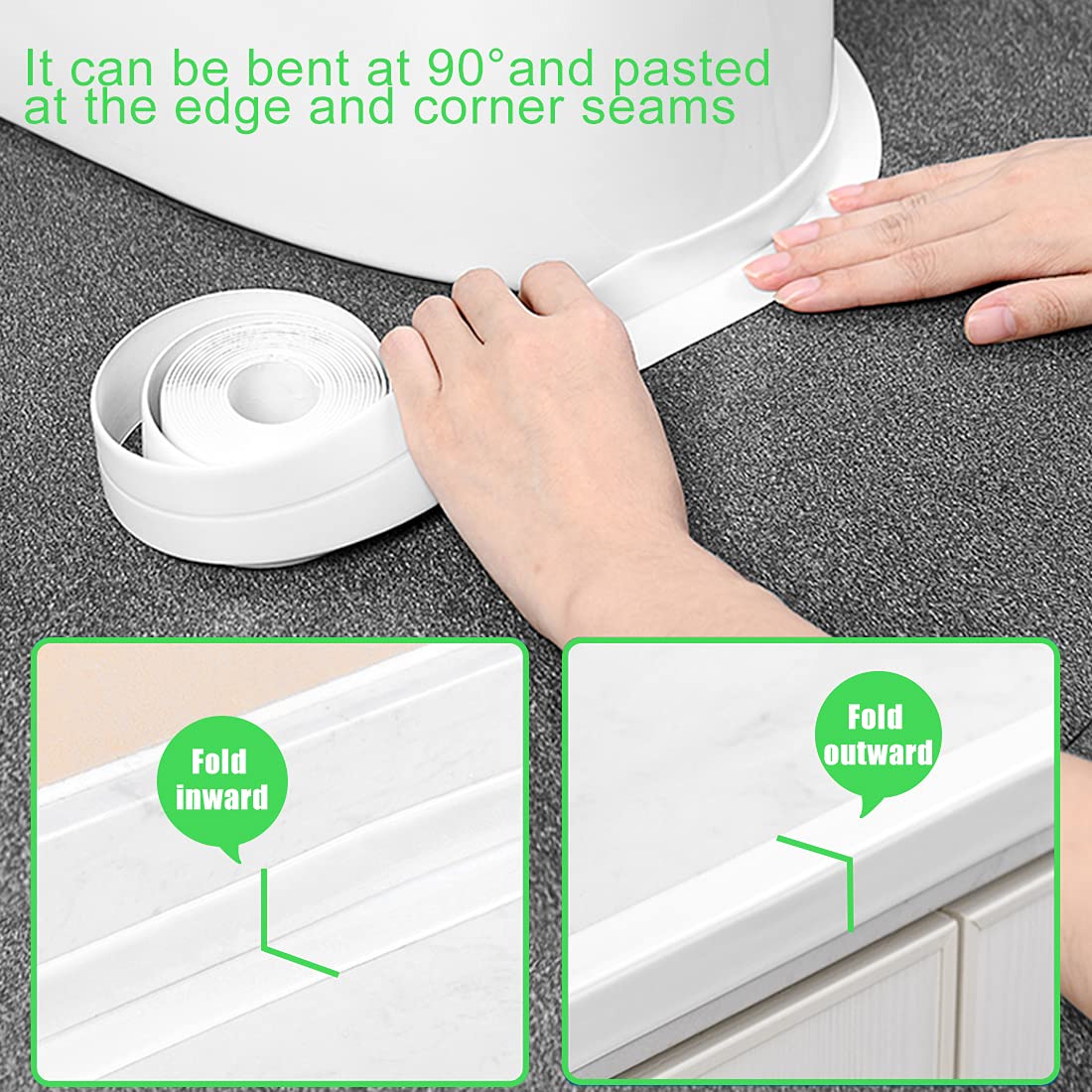 Cinta de sellado autoadhesiva para cocina y baño 38mmx3.35m - additional image 3